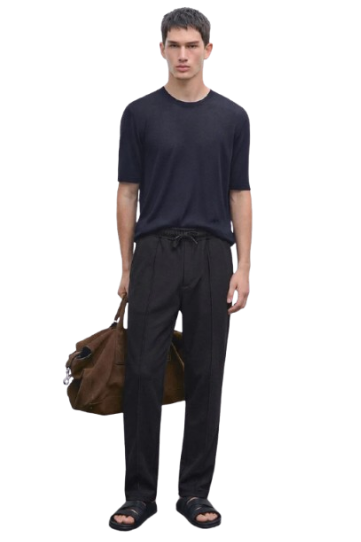Cargora Men's Pleated Cotton Trousers
