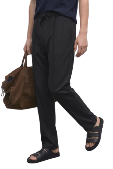 Cargora Men's Pleated Cotton Trousers